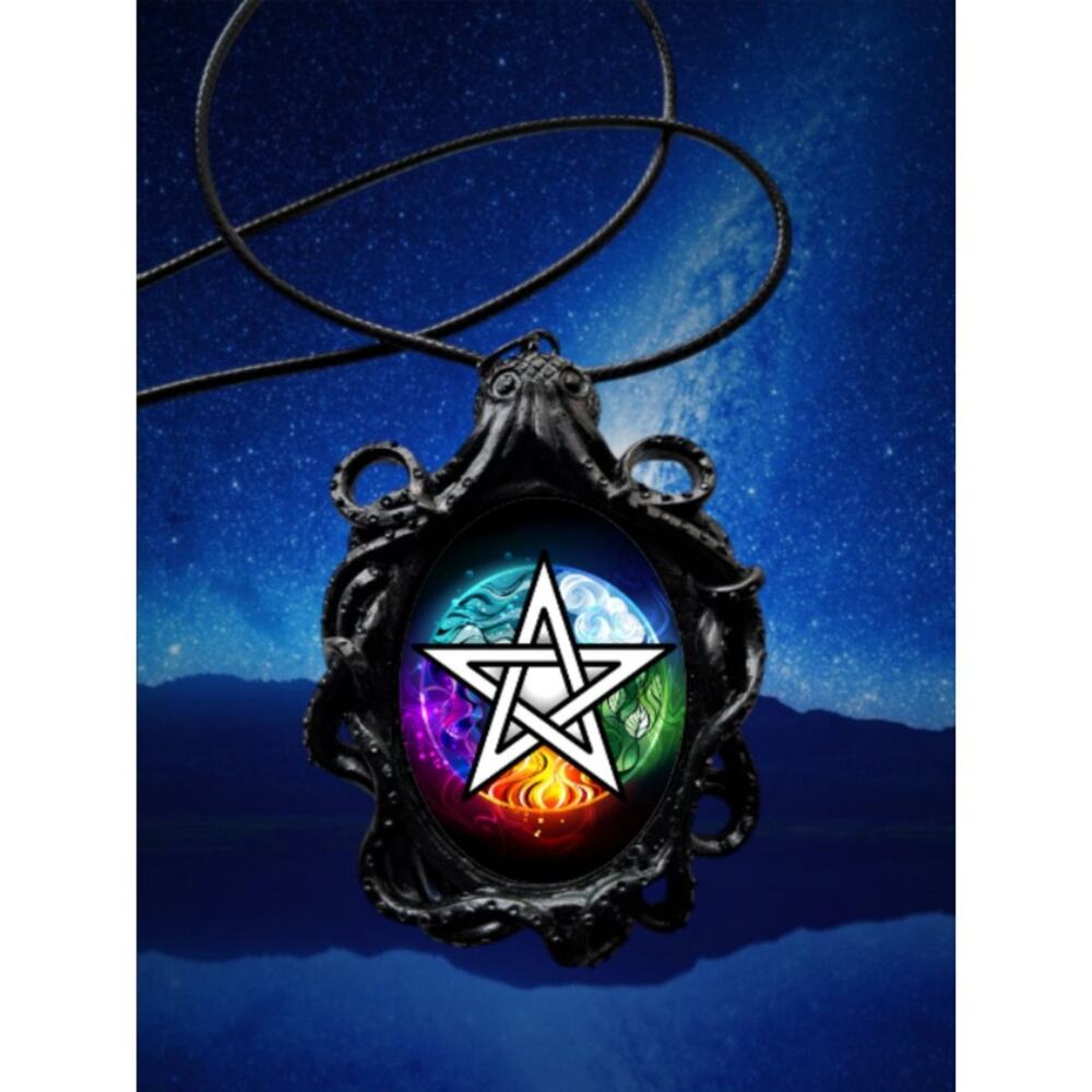 Five Pointed Star Elements Pentagram Pendant